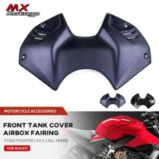 Carbon Front Fuel Tank Airbox Cover Guard Fit DUCATI Streetfighter V4 V4S 19-23