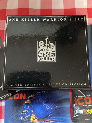 AXE KILLER WARRIORS SET 2x Cd L.E Deluxe Box Set ICON & NIGHT OF CRIME w/ Poster - Picture 2 of 18