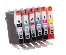 Set of 6 Replacement Ink Cartridges For Canon i9100 Printer