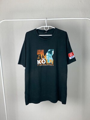 Vintage NIKE T-Shirt Ford Köln Marathon Schwarz Größe XL
