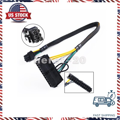 24 Pin to 6 Pin ATX PSU Power Adapter Cable for Dell Motherboard with 6 Pin Port