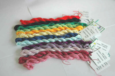 Dinky-Dyes Silk Perle -600 or 1000-- 10 skeins