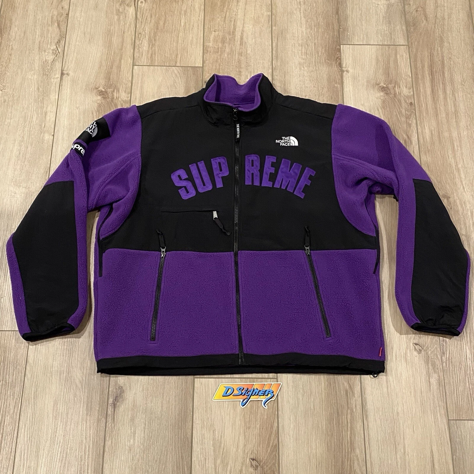Taille XL   Veste polaire Supreme The North Face Denali Arc logo SS19 violet NETTOYER