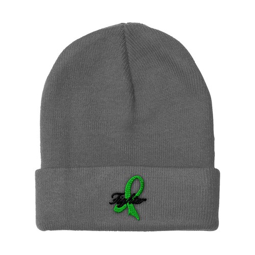 Beanies for Men Cancer Green Ribbon 