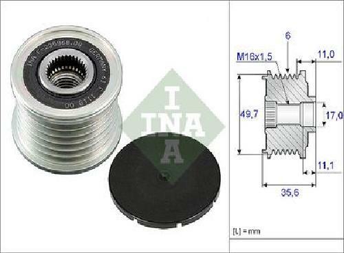 Original INA Generatorfreilauf 535 0086 10 FüR Mercedes-Benz-image