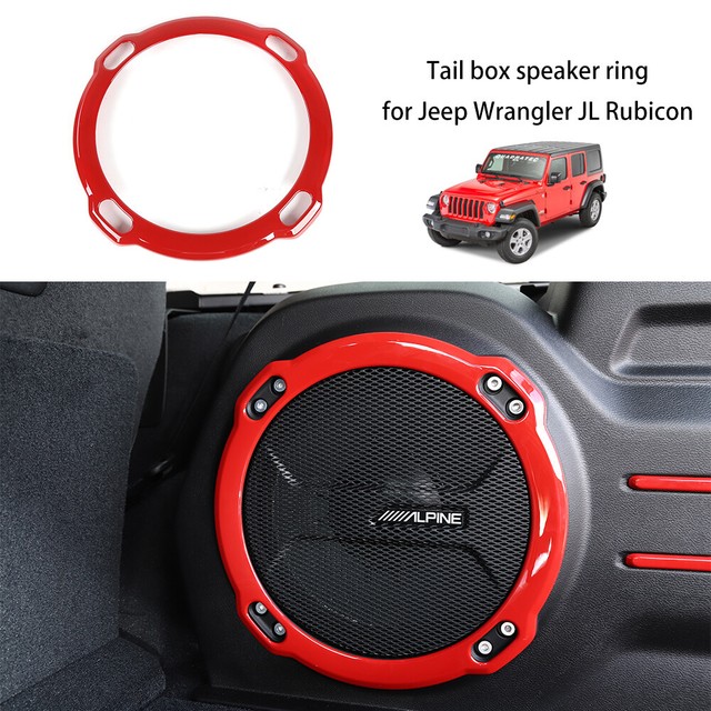 Rear Trunk Speaker Cover Trim Decor Ring for Jeep Wrangler JL Rubicon 2018+ Red eBay