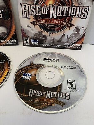 LOT OF 2: Rise of Nations & Rise of Nations Thrones & Patriots PC Games  W/Key