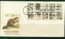 1981 FDC Set of 11 - Scott# 1880-89 - American Wildlife - Cachet  UA