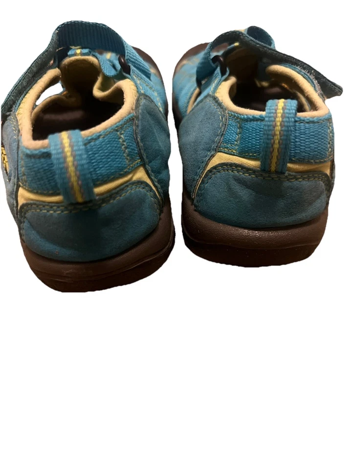 Keen Newport H2 Waterproof Shoes Big Kids Size 3 US Aqua Blue Neon Green Sandals - Image 4 of 4