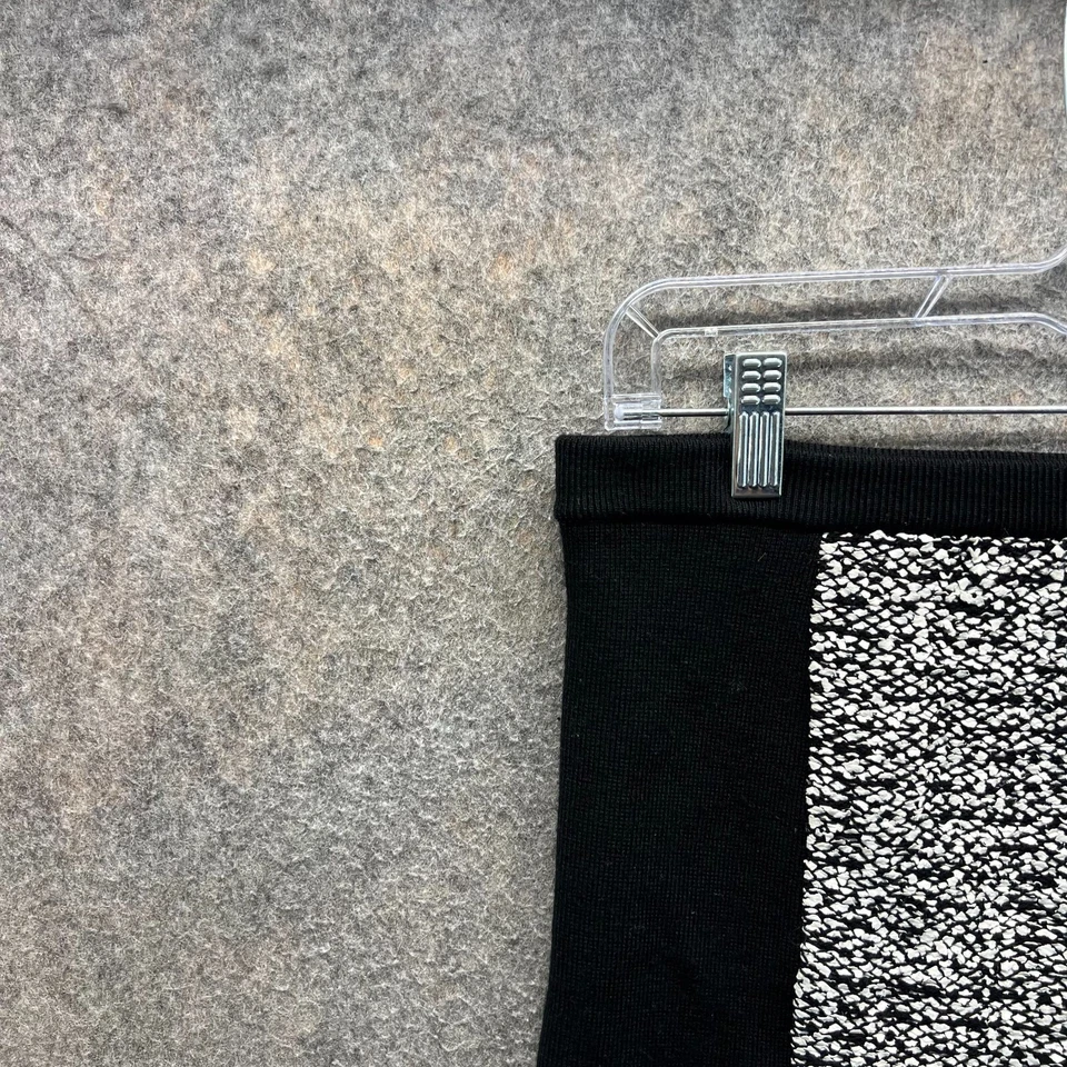 Minifalda Alexander Wang Mujer Grande Negra Lana Tweed Tejida Goma Bodycon Foto 3 de 4