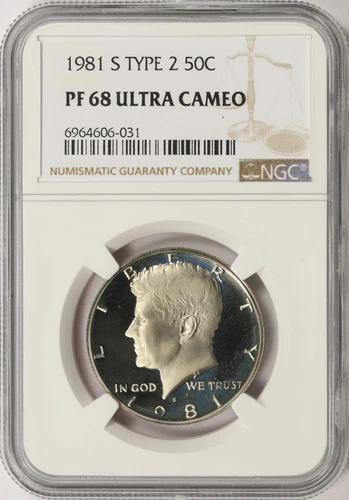 1981-S Type 2 Proof Kennedy Half Dollar 50c NGC PF68UCAM