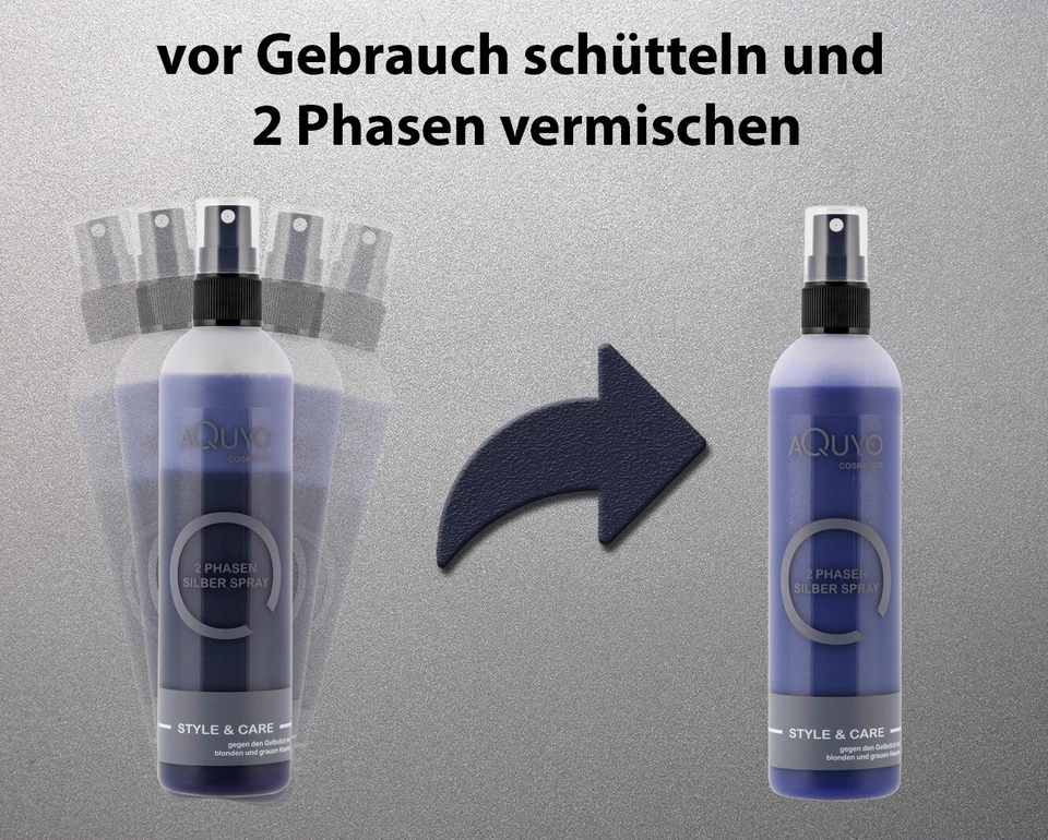 Anti Gelbstich Silber Spray 2 Phasen Conditioner blondes graues Haar 200ml - Bild 3 von 4