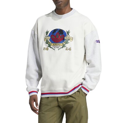 【adidas】Originals embroidered unisex sweatshirt 206071702-1-lightgreyheather?$