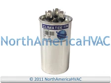 Climatek Motor Run Capacitor 45+7.5 uF MFD 440 Volt Round Fits ICP Heil 1172291