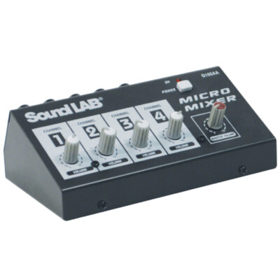 Soundlab 4 Kanal Mono Line Mixer / Verstärker