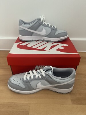 Size UK Nike Dunk Low Cloud Grey White Trainers GS ✅FAST SHIPPING  UK - Main Image