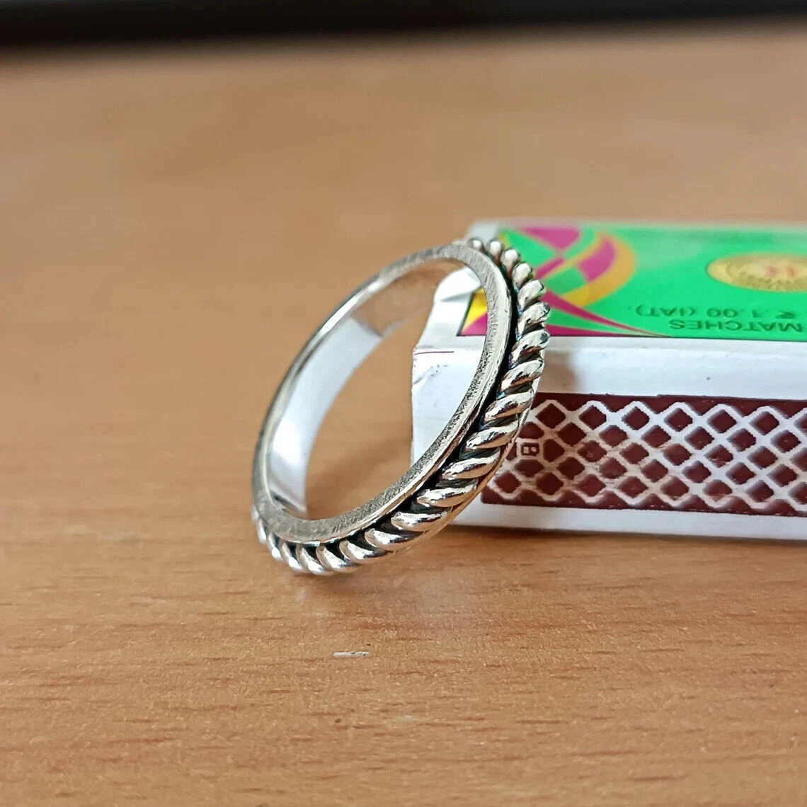 Braided Dainty Ring 925 Sterling Silver Spinner Rings For Woman s