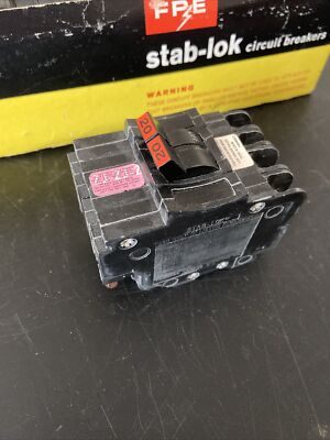 NEW NOS Federal Pacific WA220 Stab-Lok Circuit Breaker 2 Pole 20 Amps