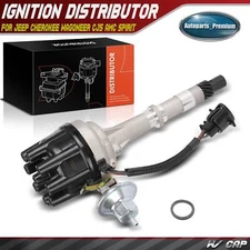 Ignition Distributor w/Cap & Rotor for Jeep Cherokee Wagoneer CJ5 J10 AMC Spirit