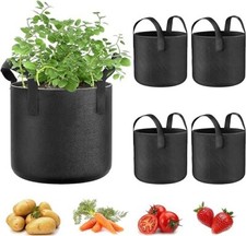 12L Fabric Pot (Pack of 10) Root Protector Grow Bags Breathe Pouch Bag Pots Air