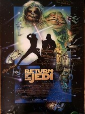 STAR WARS Cast SIGNED Autograph Poster Return Jedi Prowse Daniels Mayhew Bulloch