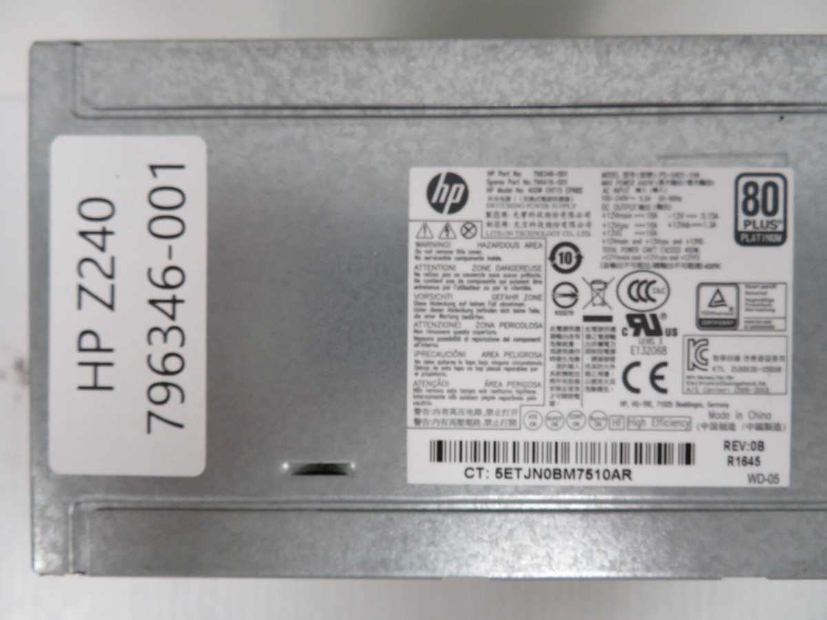 HP Z240 400W Workstation Power Supply PCE009 796346-001 | For HP