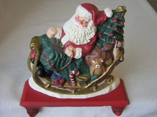  St. Nick's Sleigh Ride DOUBLE HOOKED Cast Iron Stocking Hanger Holder