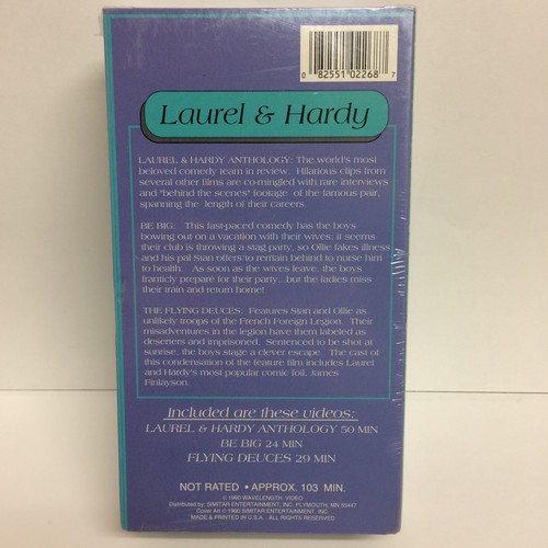 Laurel and Hardy Classics (VHS) - Flying Deuces, Be Big, L&H Anthology - NOS - Picture 2 of 3