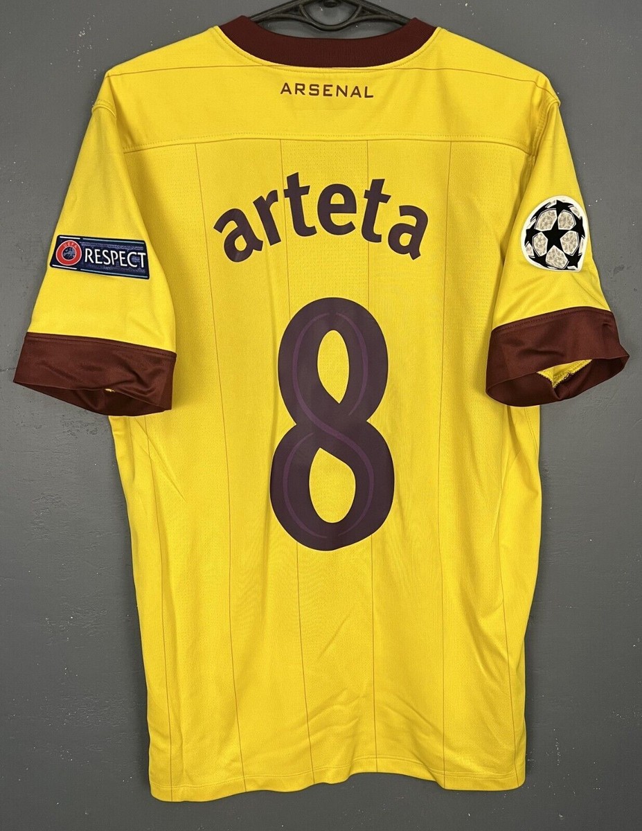 MIKEL ARTETA UEFA MEN'S FC ARSENAL 2010/2012 SOCCER FOOTBALL SHIRT