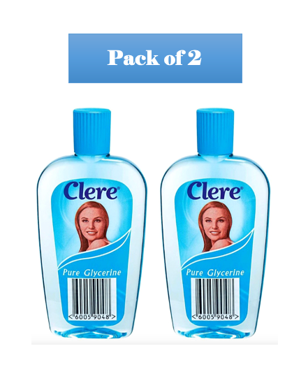 Clere Pure Glycerine 100ml - Pack of 2