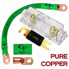 300 AMP ANL Fuse Holder INLINE Block BATTERY INSTALL KIT 1/0 AWG GAUGE COPPER G