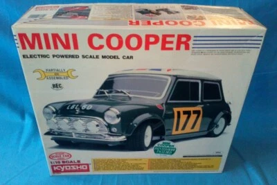 Kyosho 1/10 MINI COOPER R/C No. 3055 + No.3056 Rare Painted Body ©1991 N.I.B - Photo 1/4