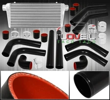 Fmic Turbo Intercooler+3Ply Silicone Coupler Hose+3.0" Piping Kit T-Bolt Clamp