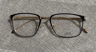 NEW SAMA DESIGNER AUTHENTIC Titanium Eyeglasses 52 18-145 RARE Frames Gold Black