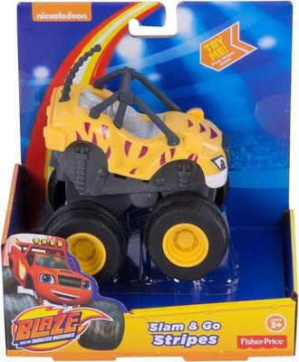 Blaze and the Monster Machines SLAM & GO STRIPES TIGER TRUCK Rev and Race VHTF