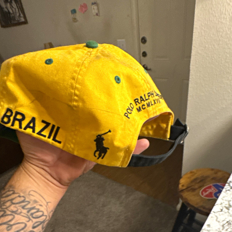 Polo Ralph Lauren Adjustable Men’s Baseball Cap Yellow Green Black One Size