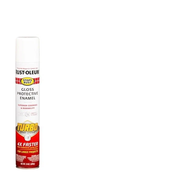 Rust-Oleum 334133 Spray Paint, White, Gloss, Solvent, 24 Oz - Image 3 of 4