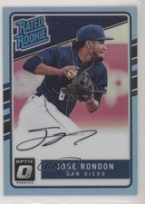 2017 Panini Donruss Optic Carolina Blue Prizm 11/35 Jose Rondon #175 Auto sh7
