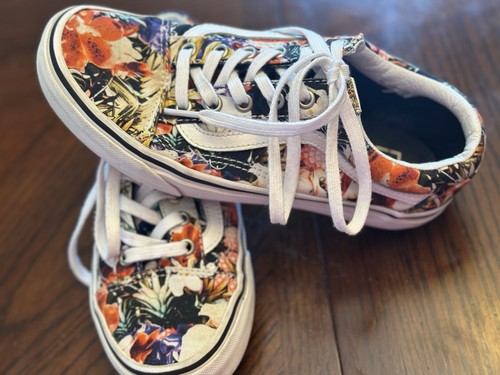 VANS Off The Wall 721454 Rare Multi Color Shoes Men 4.5 Women 6.0- FLORAL