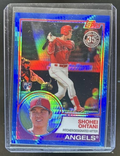 2018 Topps Chrome Shohei Ohtani Silver Pack Blue Refractor RC #/150 Angels