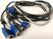 Lot of 4 Heavy Duty - Male VGA to Male VGA 6FT Cables 15 Pin 107