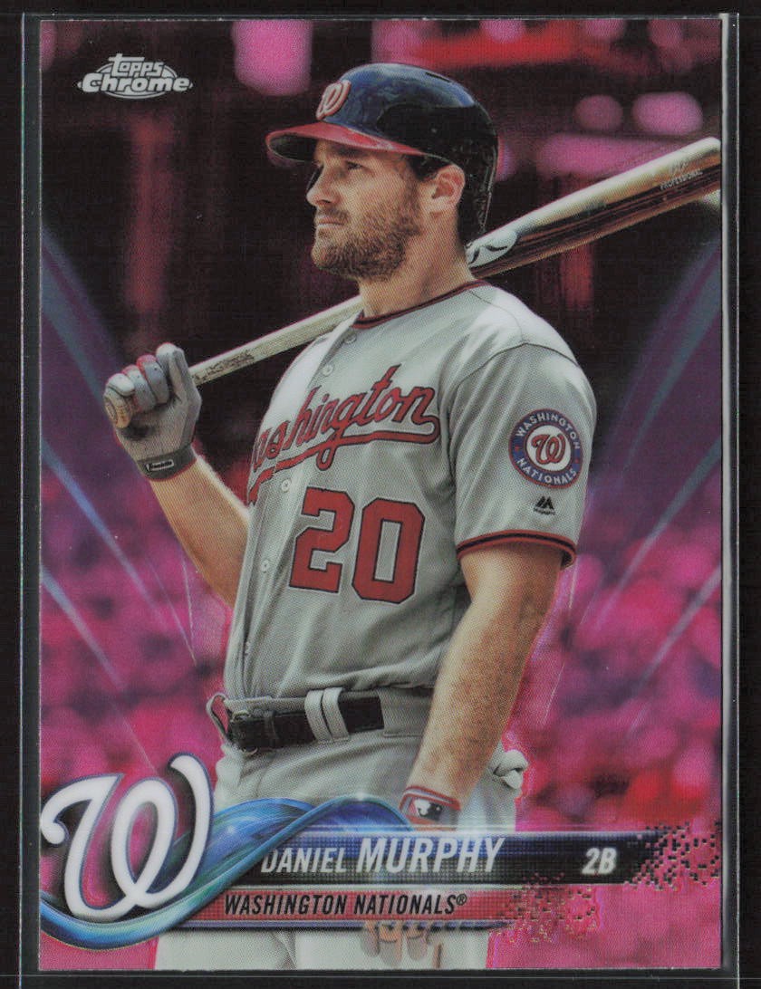2018 Topps Chrome #196 Daniel Murphy Pink Refractor