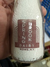 1/2 pint Spring Brook Dairy Milk Bottle, Rome New York