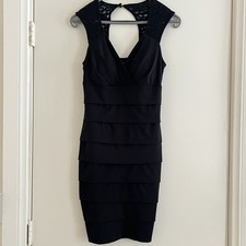 En focus Women Lace Tiered Bodycon Sheath Dress Petite 4 Clubwear Night Out Chic