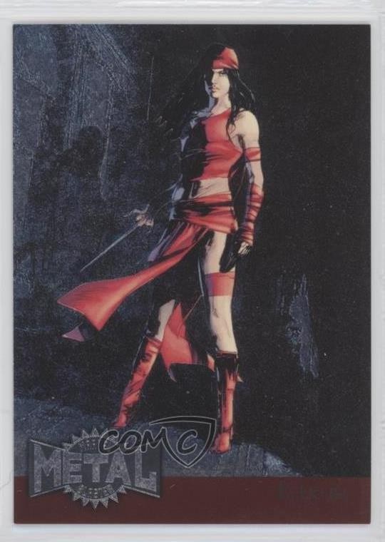2015 Marvel Fleer Retro 1995 Fleer Metal Blaster Elektra #14 0p3