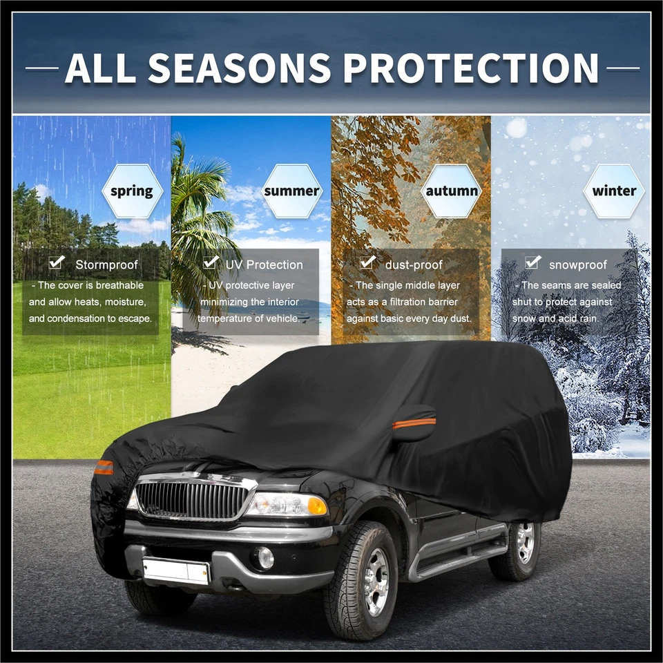 Cubierta de coche con cremallera de puerta lateral izquierda 210D-PU para Lincoln Navigator nueva Foto 2 de 4