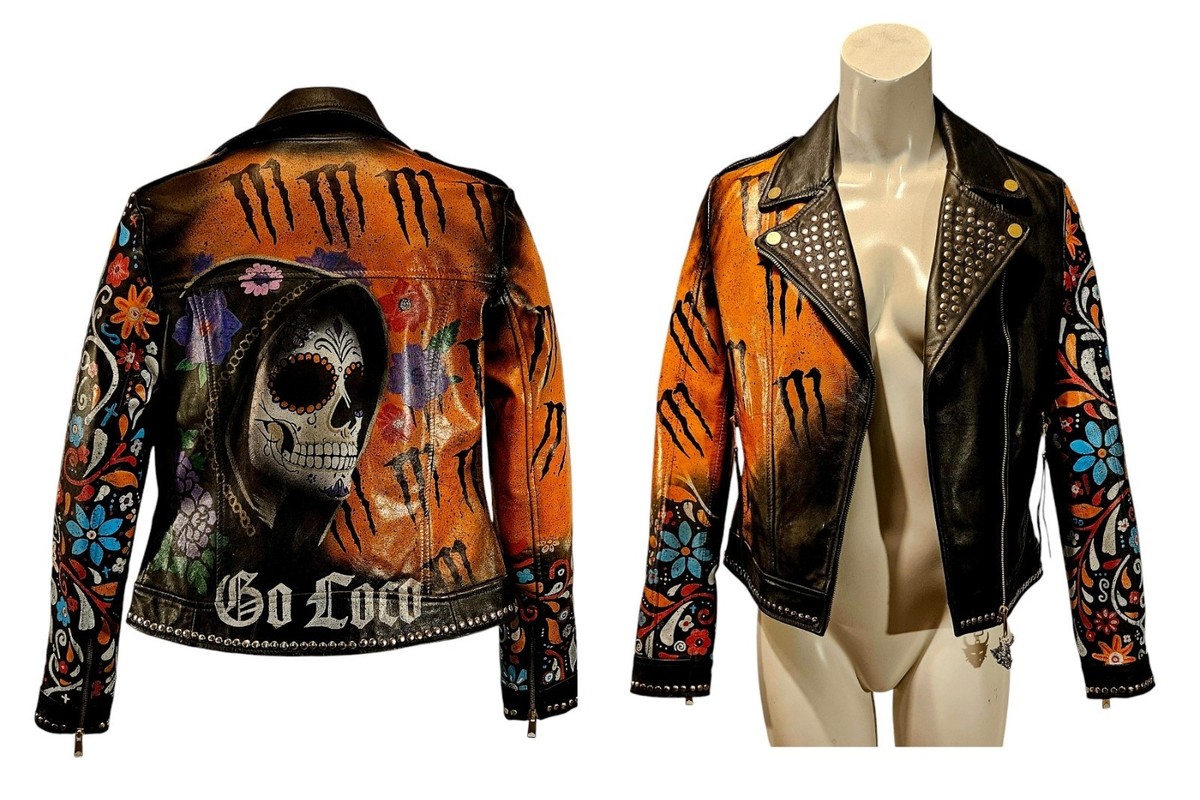 【33万円】1piu1uguale3 PAINTED RIDERS JACKET Bespoke Hand Painted Leather Jacket Commission #15 | eBay