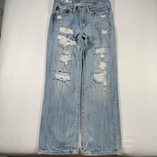 Vintage Abercrombie Jeans 28x29 Light Kilborn Low Rise Bootcut Distressed Y2K