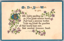 Antique Postcard Violet Mission Bound For Spring Hill Spring Hill, KS 1910s