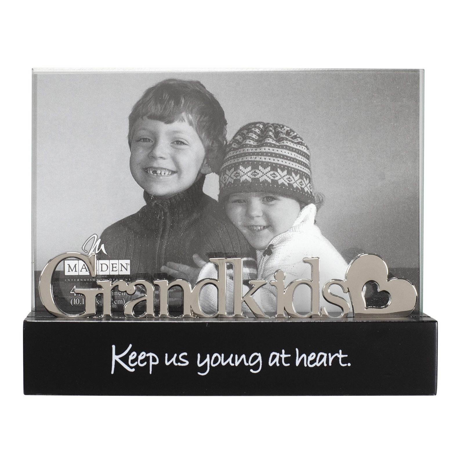 Malden International Designs Grandkids Desktop Expression with Silver Word At...